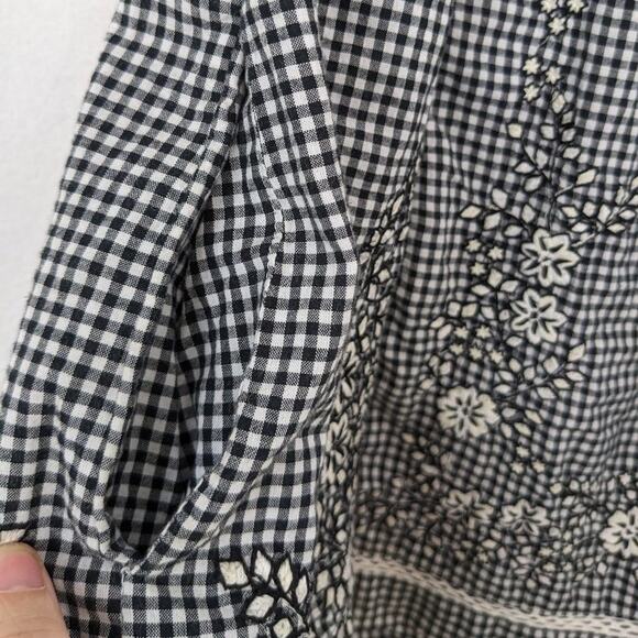 Free People Black & White Sunny Day Shirt Dress - Picture 7 of 11